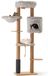 Arbre à chat Montage mural 188 cm Bois de caoutchouc massif Poteaux à gratter en jute panier suspendu