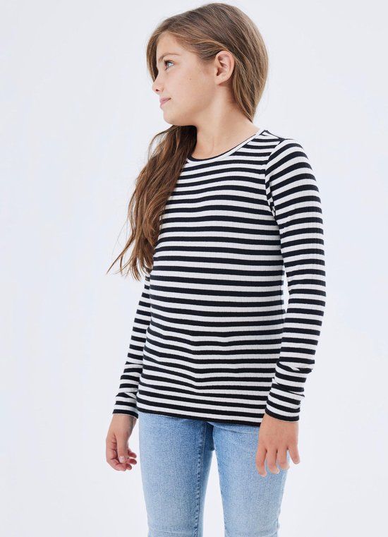 Name It NKFSURAJA T-shirt - Black Pattern Stripe - Kids - Size 116