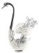 Almina Elegant porte-couverts pour 6 cuillères à café, en forme de cygne - argent