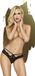Penthouse Mermaid Fantasy Panties Black - G-string - S/M - Black