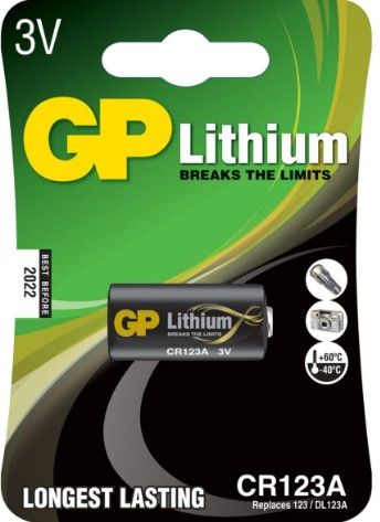 GP Batteries Lithium CR123A Battery - 1 Piece