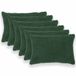 vidaXL - Taie d'oreiller - 6 pièces - HEERLEN - Vert foncé - 30 x 50 cm - Satin de coton