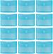 Idena 90261 - A4 kunststof documentenhoezen, 12 stuks, turquoise sorteermappen met klittenbandsluiting en 4-gaats perforatie, ca. 31 x 23,7 cm