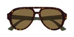 Gucci Lunettes de soleil homme GG2088S Havane Pilote Marron 55mm