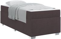 vidaXL Bedframe met matras Donkerbruin 90 x 190 cm Stof