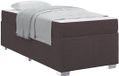 vidaXL Bedframe met matras Donkerbruin 90 x 190 cm Stof