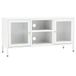 VidaXL TV-Lowboard 105x35x52 cm Stahl und Glas Weiß