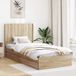 vidaXL Bedframe met opbergruimte en hoofdbord Sonoma Eiken 75 x 190 cm