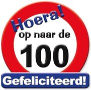 Paper Dreams Huldeschild Verkeersbord -op Naar De 100