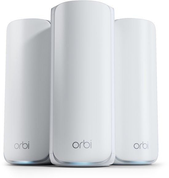 NETGEAR Orbi RBE773 - WiFi 7 Mesh WiFi System - 11000 Mbps - Tri-Band - 3-Pack