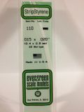 Evergreen Modelbouwdecoratie - 110 Strip 0,4mmX0,5mmX35cm - 10 stuks Styreen