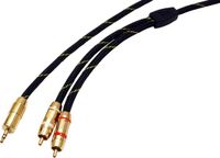 ROLINE GOLD audio aansluitkabel, 3,5 mm stereo - 2x tulp, M/M, 2,5 m