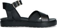 Manfield Leren Dames Sandalen - Zwart - Maat 41