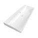 Saniclass Wave Meubelwastafel - 120x46x7.5cm - overloop - 1 wasbak - 1 kraangat - keramiek - wit JUST12146
