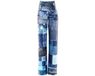 Winshape Functional Comfort Wide Leg Pants CUL101C Patchwork Blue XL Dames