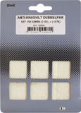 Qlinq Anti-krasvilt - 2x - wit - 75 x 100 mm - rechthoek - zelfklevend - meubel beschermvilt