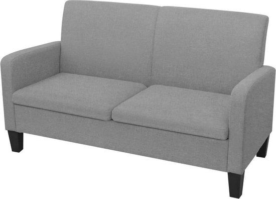 vidaXL Tweezitsbank Lichtgrijs Kunstleer 135x65x76 cm