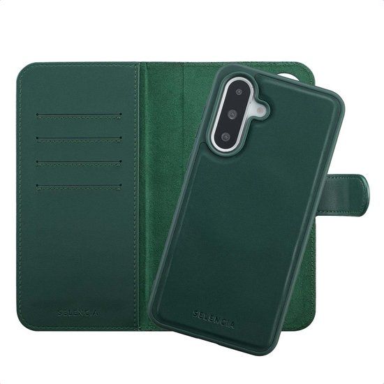 Selencia Olyn Uitneembare Bookcase met MagSafe voor de Samsung Galaxy A36 - Groen