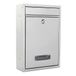 Rottner Tarvis T02943 brievenbus, staal, 175 x 30 mm, 215 x 90 x 320 mm, zilverkleurig