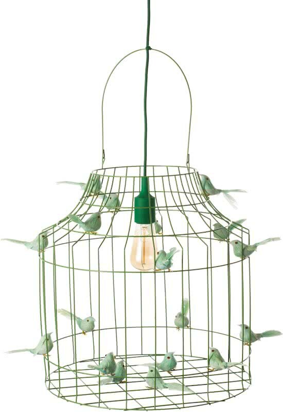 Dutch Dilight hanglamp groen met vogels nÃ©t echt