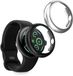 kwmobile 2x smartwatch hoes geschikt voor Google Pixel Watch 4 41mm hoesje - Siliconen sporthorloge cover - Activity tracker case in zwart / zilver