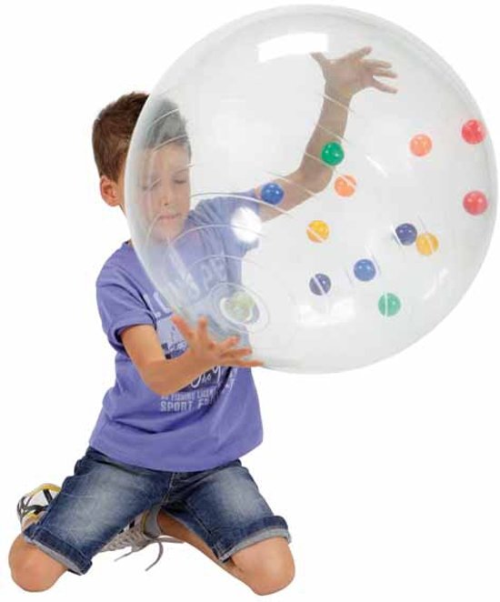 Gymnic (Ledraplastic) Gymnic Activity Ball - Gevuld met gekleurde balletjes - Transparant - Ã˜ 50 cm