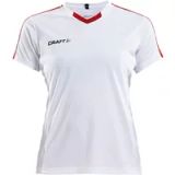 Craft Progress Contrast Shirt Korte Mouw Dames - Wit / Rood