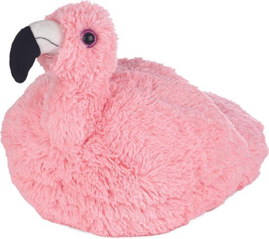 Cozy Noxxiez Voetenwarmer Flamingo Junior 35 Cm Pluche Roze