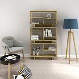 Homemania Boekenkast, paars, met planken, woonkamer, eiken van spaanplaat, melamine, 90 x 22 x 163,2 cm