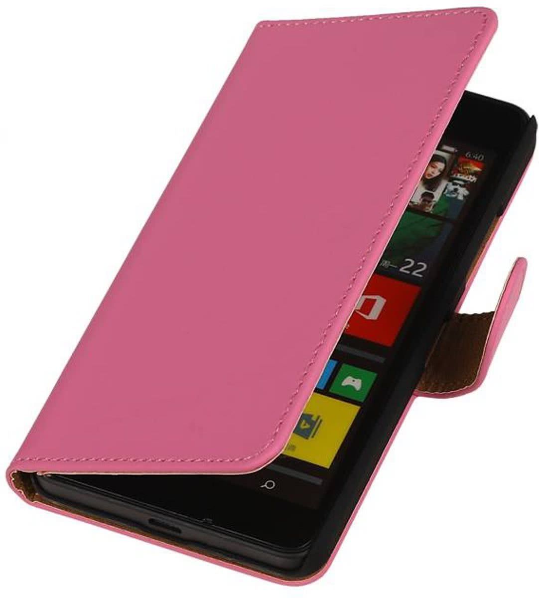 Best Cases Effen Roze Microsoft Lumia 640 - Book Case Wallet Cover Hoesje