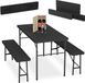 Merkloos Relaxdays biertafel set 3-delig kunststof metaal zwart