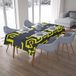 Bonamaison Tafelkleed, Anti-Mold, Sneldrogend, Waterdicht, 100% Polyester Tafellaken, Neon Geel, Rook, 140 x 200 Cm