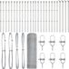vidaXL Hexagonal Mesh Fence with Ground Mount - 50 x 0.8 m - Silver