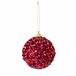 Huismerk boule de Noël 8 cm en plastique, couleur rouge 1 pièce
