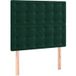 Tête de lit vert foncé 80x5x118/128 cm velours