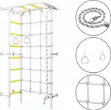 Monkey-Gym Comet Klimrek voor kinderen, binnenshuis. Metalen klimrek met stang en gymnastiekringen – Comet Next 4, kleur: provence