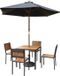 Bolero Vierkante Stalen En Acaciahouten Tafel 80x80cm DS152