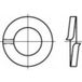 TOOLCRAFT 1060436 Rondelle Diamètre intérieur: 8.1 mm DIN 127 Inox 1000 pièce(s)