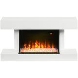 Homcom Elektrische Stille Open Haard 1000W/2000W 98X27X54,5 Cm Wit
