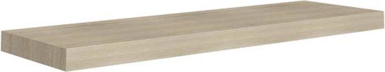 vidaXL Wandschap zwevend 80x23,5x3,8 cm MDF eikenkleurig