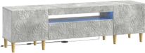 vidaXL LED tv-meubel DELFT 153 x 35 x 43 cm Betongrijs Bewerkt hout