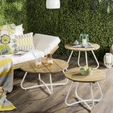 Safavieh salontafel, acaciahout & ijzer, 70,00 cm 59,99 cm 50,01 cm