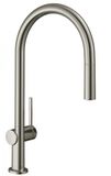 Hansgrohe Talis M54 1-greeps keukenmengkraan 210 met uittrekbare uitloop en sBox, roestvrijstalen look (72803800)