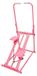 Escalier pliable - Appareil d'escalade vertical pour la maison - Entraînement cardio et jambes - Angle d'inclinaison réglable à 3 niveaux - Capacité de charge : 100 kg - Rose