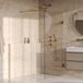 Brauer Void Inloopdouche Helder Glas 100 x 200 cm incl. Glascoating PVD Goud Geborsteld