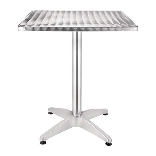 Bolero Vierkant Voetstuk Bistro Tafel St/St Top - 600 mm