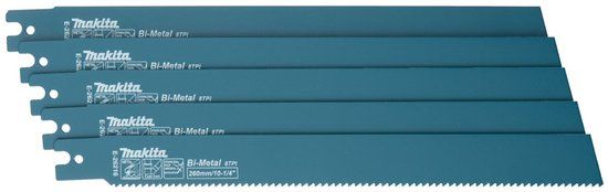 Makita Accessoires Makita E-26216 Reciprozaagblad recht voor staal 235mm VE=5