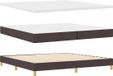vidaXL Boxspringbed met hoofdeinde Donkerbruin 200 x 200 cm Stof