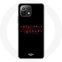 Maniacase Hoesje voor Xiaomi Mi 11 Lite Stranger Things Poster Logo Merry christmas