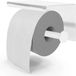 EAVY Porte-rouleau de papier toilette avec tablette, Inox, Design moderne, Blanc